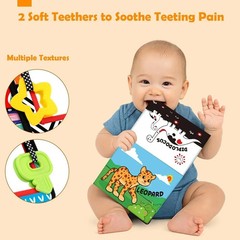 Baby Toys 0-6 Months – Tummy Time Toy Black and White High Contrast Newborn Toys