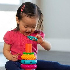 Engaging 9 Piece Stacking Ring Toy – Early STEM Learning for Infants 6+