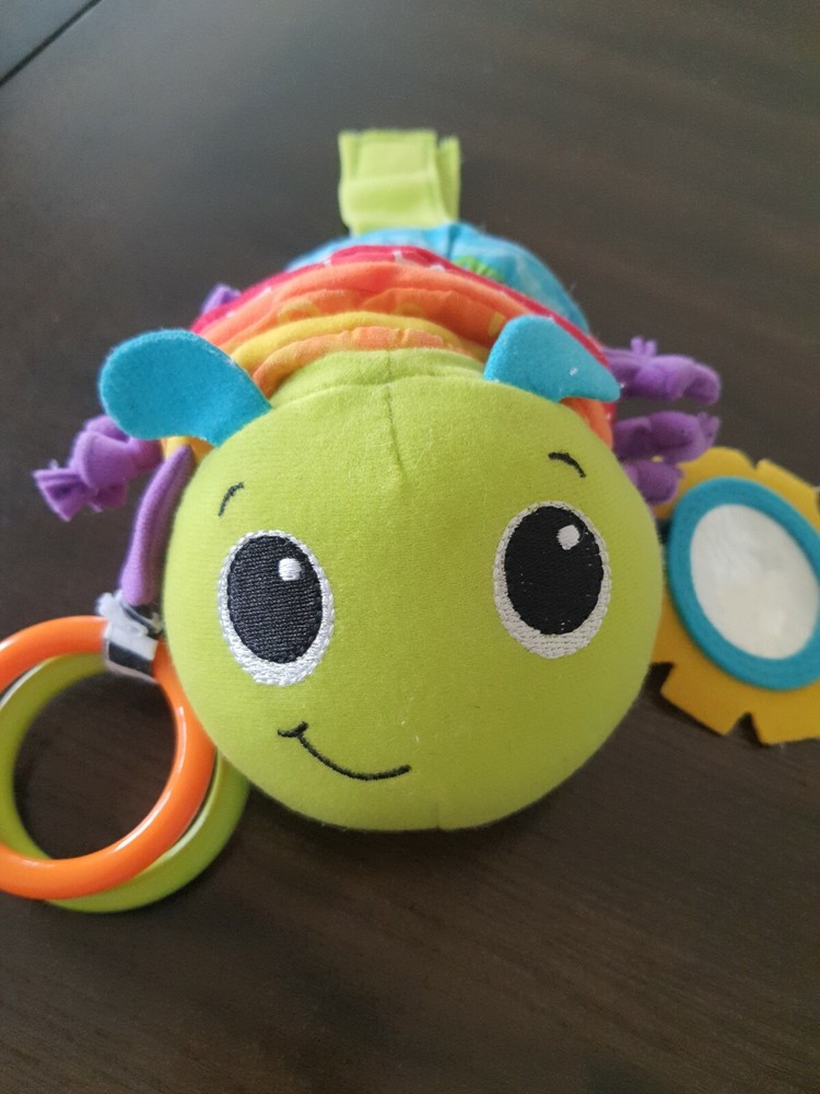 Infantino Pull Down Green Multicolor Caterpillar Music Playing Ring Toy Baby