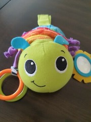 Infantino Pull Down Green Multicolor Caterpillar Music Playing Ring Toy Baby