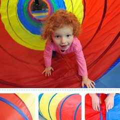 Kids Play Tunnel Folding Polyester Cloth Baby Crawling Training Equipment F SOCT