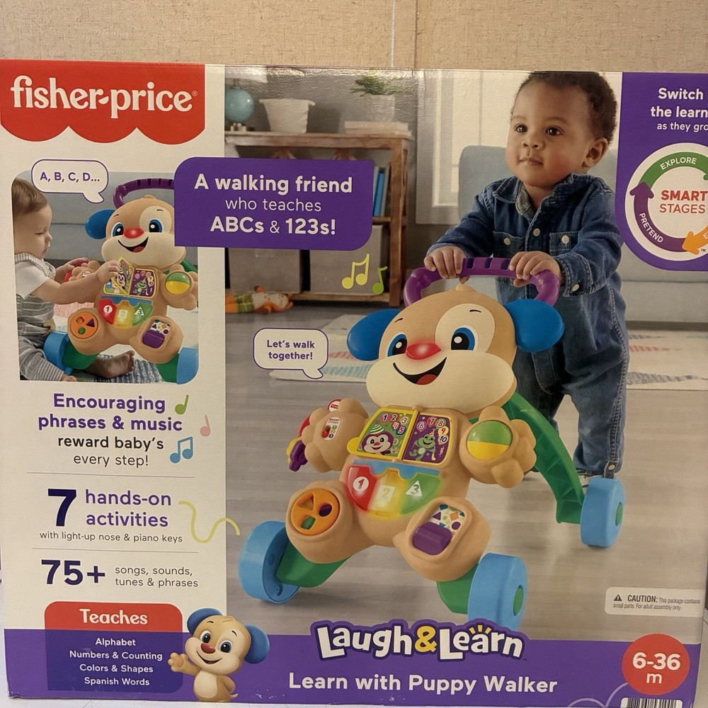 New Box Fisher-Price Teaching ABCs & 123s Laugh & Learn Musical Walker