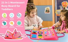 Toddlers Learning/Activities Toy Montessori Toys Busy Board for 2 Years Old Girl