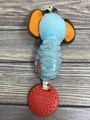 Infantino Plush Elephant Rattle Crinkle Teether Baby Toddler Toy 8″