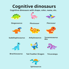 10pcs Dinosaur Sorting Toy Preschool Educational Birthday Gift for Kids