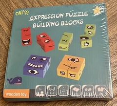 Expression Puzzle Cute Facial Wooden Building Blocks Educational Toys SEALED NEW