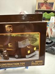 Daron UPS Package Car Construction Toy Over 100 Building Blocks for Kids