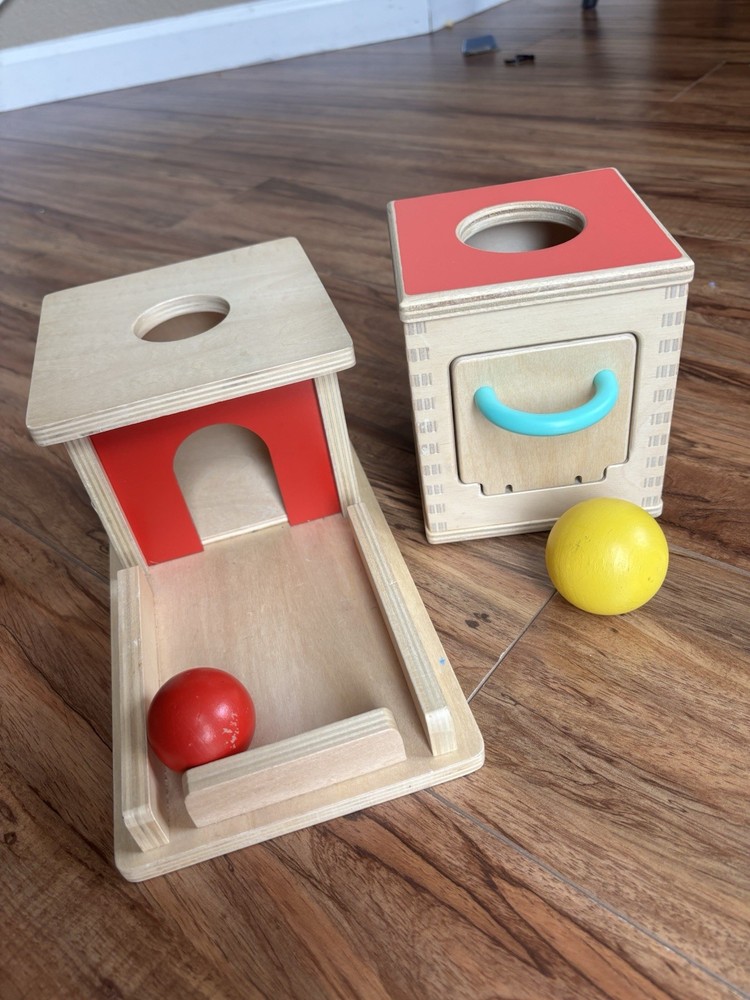 Lovevery Hide & Find & Other Ball Drop 7 to 9 Months Wooden Montessori Toys Set