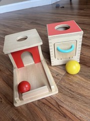 Lovevery Hide & Find & Other Ball Drop 7 to 9 Months Wooden Montessori Toys Set