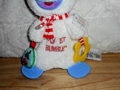 RUDOLPH MY 1ST BUMBLE RATTLE CRINKLE TEETHER STROLLER CAR SEAT BABY TOY NEW