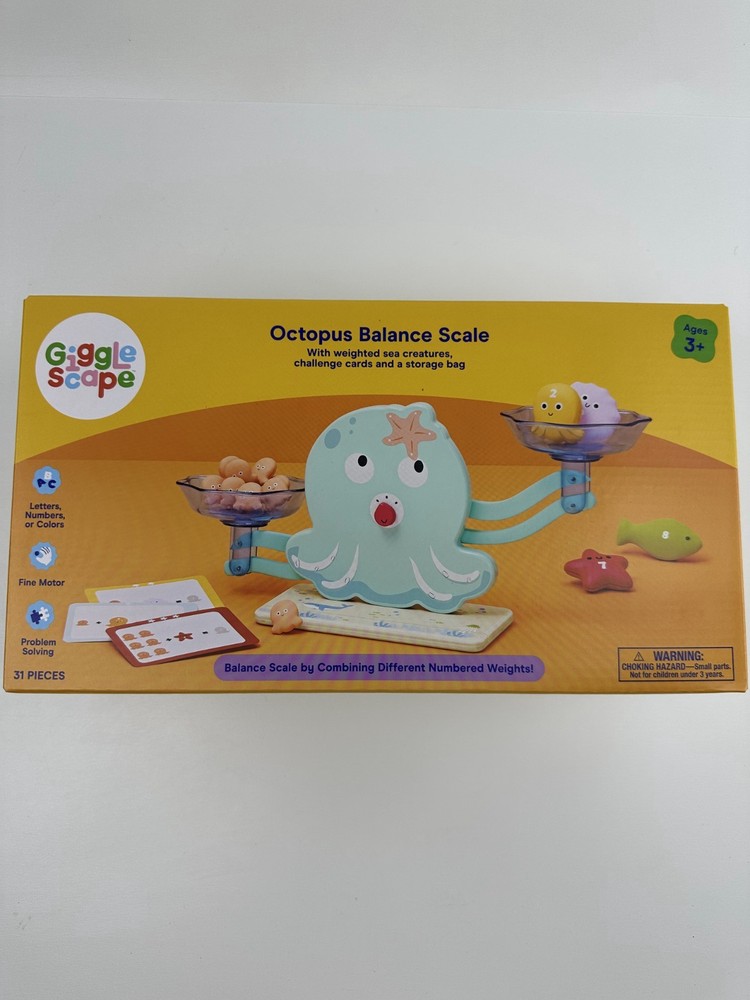 Gigglescape Octopus Balance Scale Educational Toy Collectible For Kids 3+