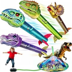 Gizzjoy Dinosaur Toy Rocket Launcher for Kids – Launch Dinosaur Rocket Launcher