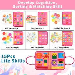 Toddlers Learning/Activities Toy Montessori Toys Busy Board for 2 Years Old Girl