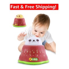 Colorful Whack and Learn Mole: Light-Up Button Toy for 6M+ Infants & Toddlers