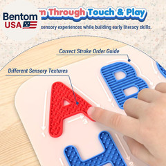 Sensory Silicone Letter Tracing Pad: Double-Sided Textured Sensory Toys for Lear