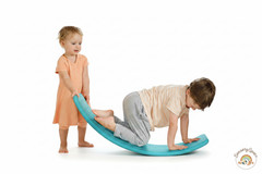 Kids Wobble Balance Board Montessori Waldorf Toy for Toddlers Ages 3-6 Blue 32in