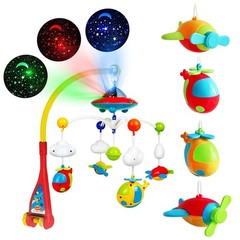 Baby Mobile Crib Music Light Galaxy Projection 108 Songs For 0-12 Months Newborn