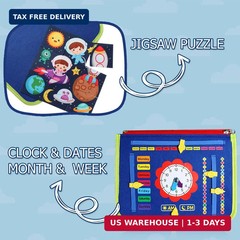 Guolely Busy Board Montessori Toy for 3-6 Year Old Toddlers – Educational Activi