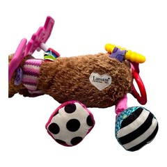 Tomy Lamaze Baby Play & Grow Mortimer Moose Plush Rattle Clip On Pink Antlers 9”