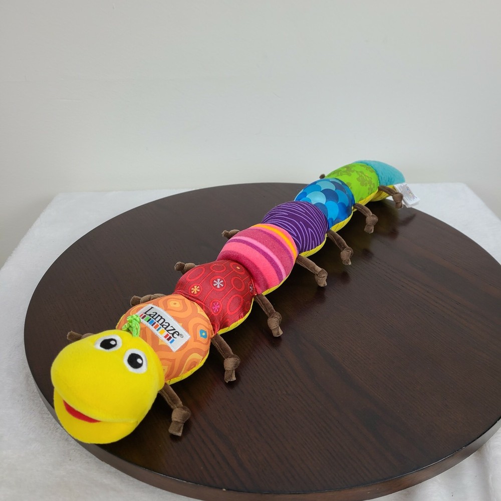 Lamaze Learning Caterpillar Plush 24″ Numbers Rattle Crinkle Satin Stuffed