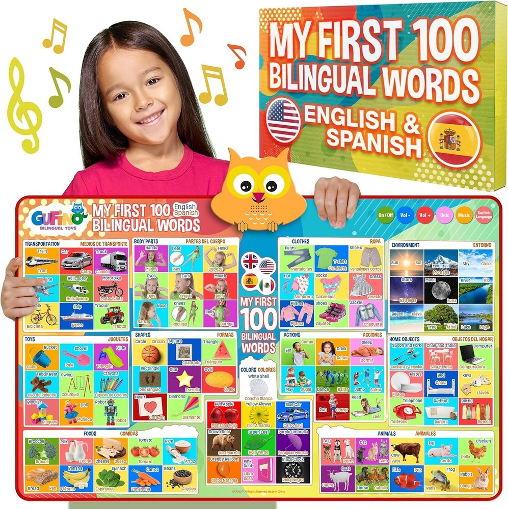 Learning Toys for 2+ Year Olds | First 100 Words Bilingual….SH5