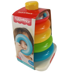 Fisher-Price Rock-a-Stack Stacking Toy – Classic Baby Ring Stacker