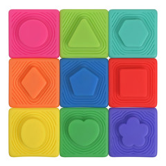 Spark Create Imagine Sensory Stacking Blocks 9 Pc Baby Toy Ages 9M+