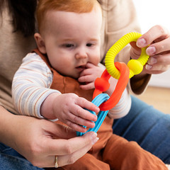 Fat Brain Toys Plip Grips Popping Textured Sensory Toy, For Babies 6 Months+