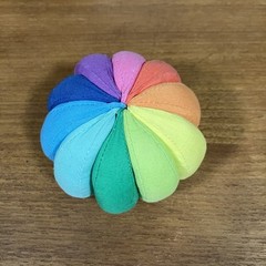Lovevery Organic Cotton Rainbow Ball from The Senser Montessori Play Kit Contras