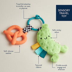 Itzy Ritzy Infant Toy & Teether – Itzy Pal Baby Teething Toy Includes Lovey, Cri