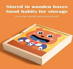 Feeding Game Toy Wood Cute Bear Spoon Motor Skills.Colorful Fruits & Veggies
