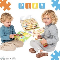 Interactive Toddler Puzzle Set with Learning Clock