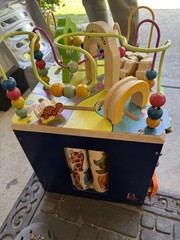 B. toys Zany Zoo Wooden Activity Cube Bead Maze ABC Blocks Zoo Theme
