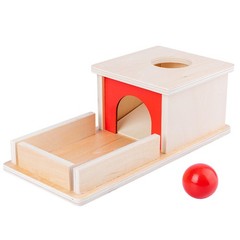 Montessori Wooden Object Permanence Box Drop Toy Fine Motor Skills Baby 6-12M