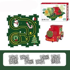 DIY Assembling Electric Trolley ,Kids Educational Puzzle Track Car Play Set Gift