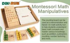 Montessori Toys – Counting Peg Board for Kids – Montessori Math and Numbers f…