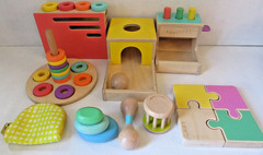 Lovevery Wooden Baby Toy Lot Bundle Sensory Tummytime Developmental Baby Toy Lot