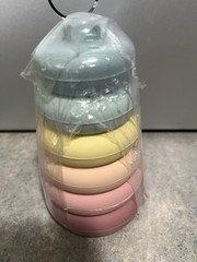 Stacking Toys Teething Silicone Soft Building Blocks Rings Pastel