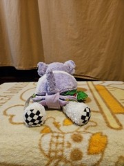 2004 SoftPlay Approx 12″ Elephant Play & Discover Soft Fabric Rattle Book Plush