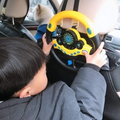 Funny Interactive Driving Simulator for Kids with Rechargeable Battery & Lights