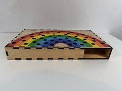 Rainbow Fine Motor Board – Montessori-Inspired Learning Toy, Handmade 62 pieces
