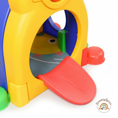 4-Section Caterpillar Tunnel Kids Climb Crawl Play Structure Indoor Outdoor 3-6