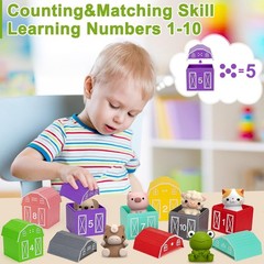 Learning Toys for 1,2,3 Year Old Toddlers, 20Pcs Farm Animals Toys Montessori Co