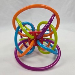 Manhattan Toys Red Cube Strap Baby Toy Toddler Kid Ball