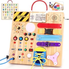 Engaging Montessori Busy Board for Ages 1-3 – Develop Skills with LED Lights