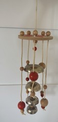 Vintage Wooden Baby Crib Toy Hanging Chime Bells Montessori Waldorf Mobile