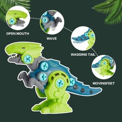 Electric Drill Dinosaur Toys – 4-Pack Take Apart Construction Set