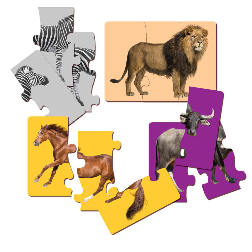 Three-Piece Puzzles – Educational Toy for Toddlers, Problem Solving, Hand-Eye