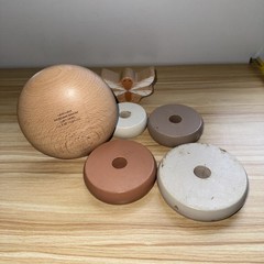 Label Label Stacking Rings 12 Months Neutral Colors Dragonfly Wooden Toy