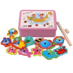 Children parent-child interactive fishing game, magnetic fishing puzzle toy